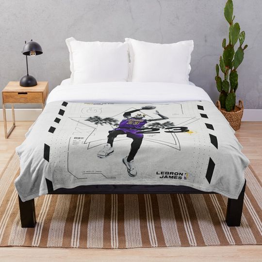 Discover LeBron James 6 Posterized Dunk Throw Blanket
