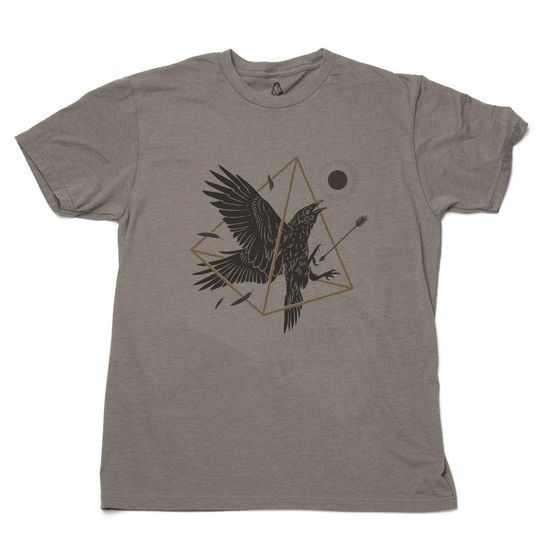 Discover Mens TShirt - Raven and Arrow - Screen Printed Nature T-Shrits