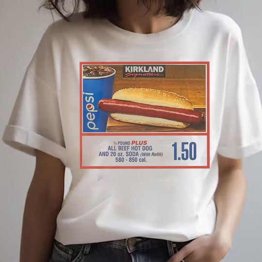 Discover 1.50 Costco Hot Dog & Soda Combo With Quote Shirt