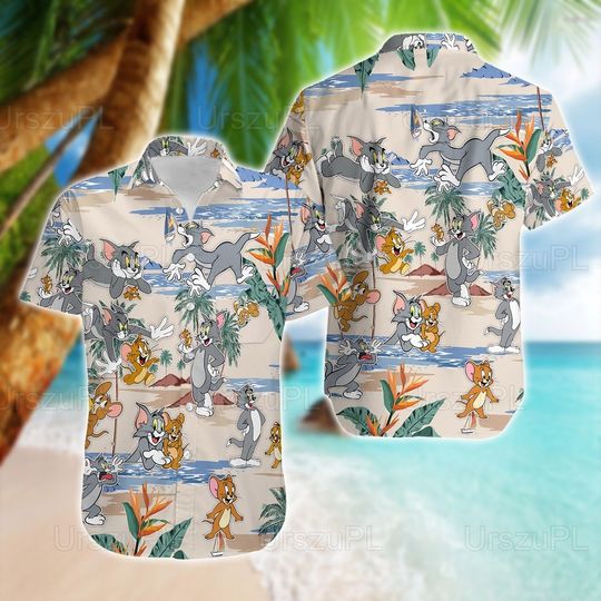Discover Tom And Jerry Hawaiian Shirt - Beachy Cartoon Style