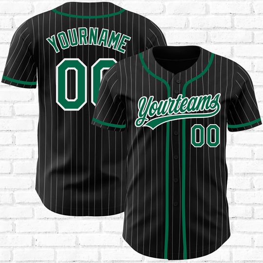Discover Personalized Name, Number and Team Name Multi Color Pinstripe Baseball Jersey