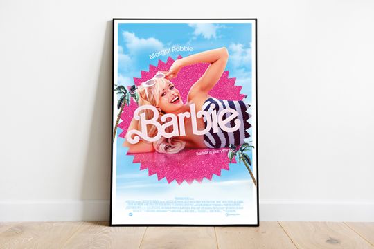 Discover BARBIE Margot Robbie Ryan Gosling Movie 2023 Premium Poster