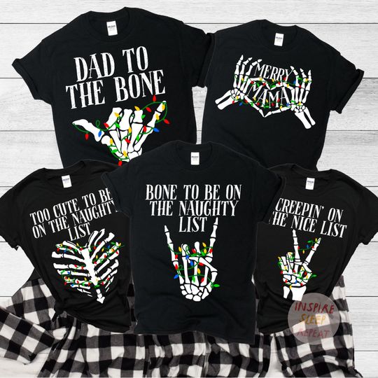 Discover Skeleton Family Christmas Matching Shirt