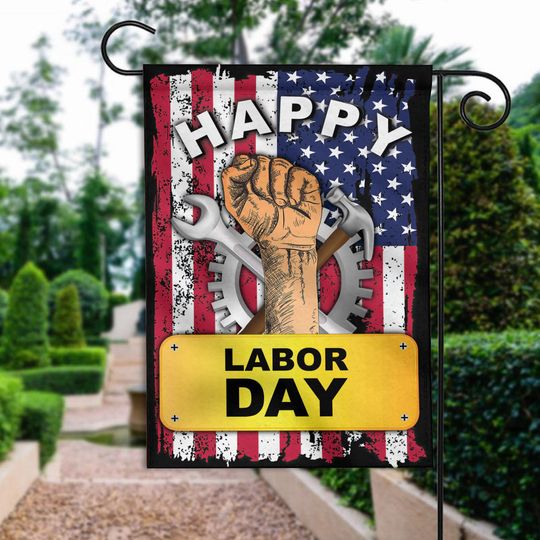 Discover Happy Labor Day Celebration Flag, Pride Worker Flag, Laboring Garden Flag