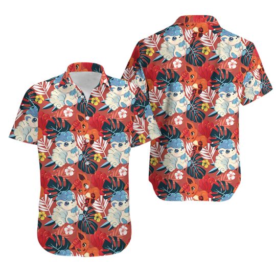 Discover Vulpix Couple PKM Hawaiian Shirt