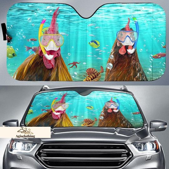 Discover Chicken Car Sun Shade, Chicken Auto Sunshade