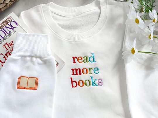 Discover Read more books Embroidered Sweatshirt