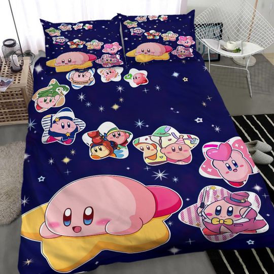 Discover Cartoon Cute Game Kirby Bedding Set