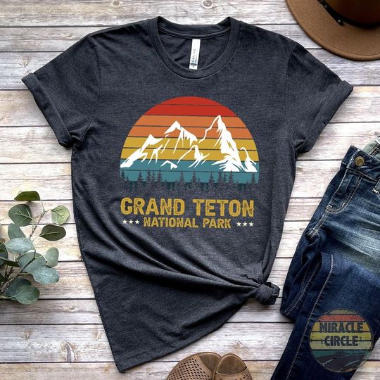 Discover Grand Teton Shirt, Vintage Grand Teton National Park Hiking Camping Mountain shirt