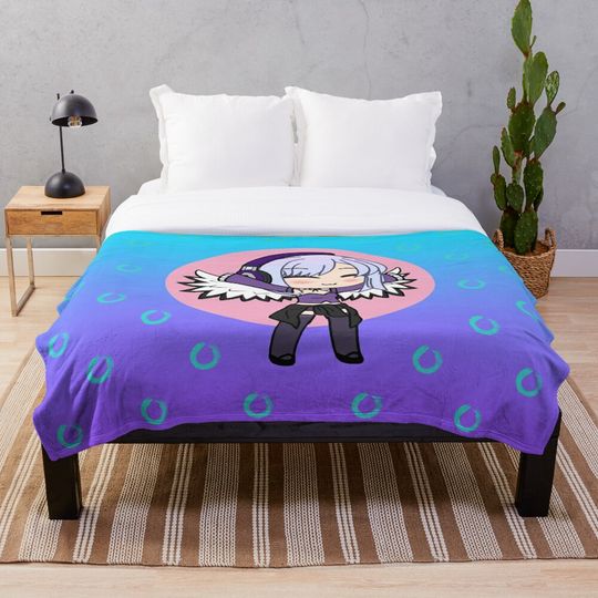 Discover Gacha Series Girl Naomi Luna - cute Gacha Girl with wings Throw Blanket