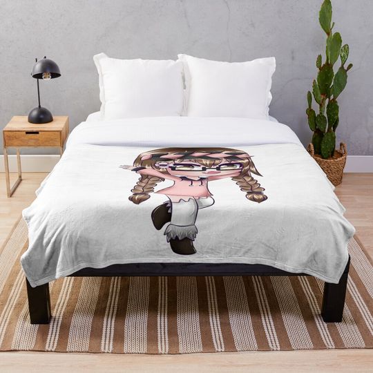 Discover Cute Anime Girl - Gacha Edit Throw Blanket