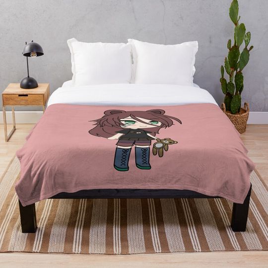 Discover Gacha Life series - Magical Bear Girl Kaya Throw Blanket