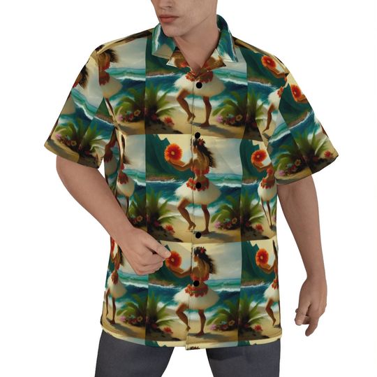 Discover Aloha Hawaiian Shirt Hula Luau Girl Palm Trees Bright