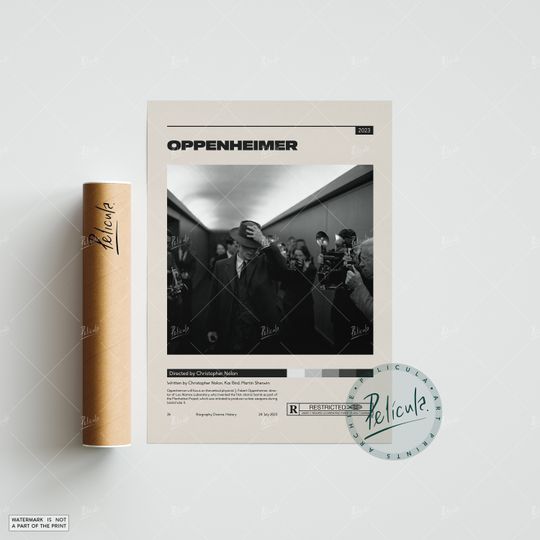Discover Oppenheimer Poster Christopher Nolan Minimalist Movie Poster