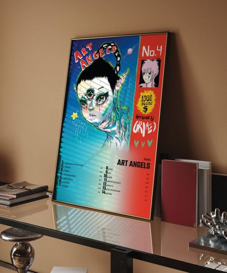 Discover Grimes - Art Angels Album Cover Poster