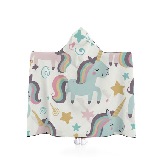 Discover Unicorn Hooded Blanket, Comfortable Traveling Blanket