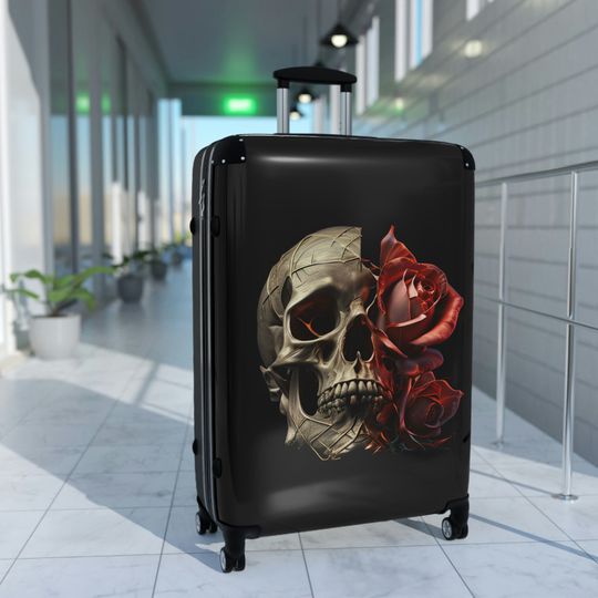 Discover Stunning Skull and Rose Suitcase