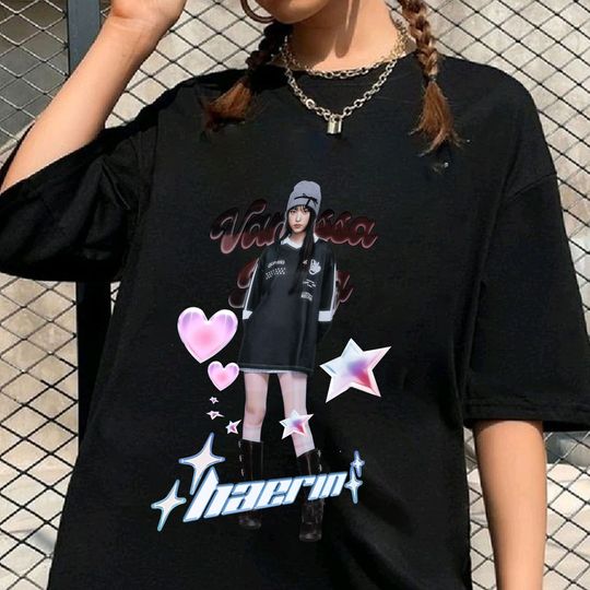 Discover Haerin Y2k Graphic Tee Shirt, Haerin NewJeans Shirt