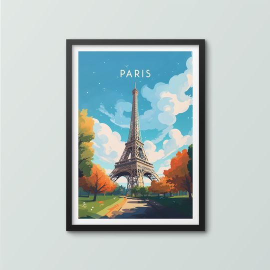 Discover Paris Eiffel Tower Art Print for Travelers