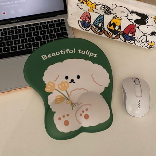 Discover Cute Dog Wrist Rest Mouse Pad