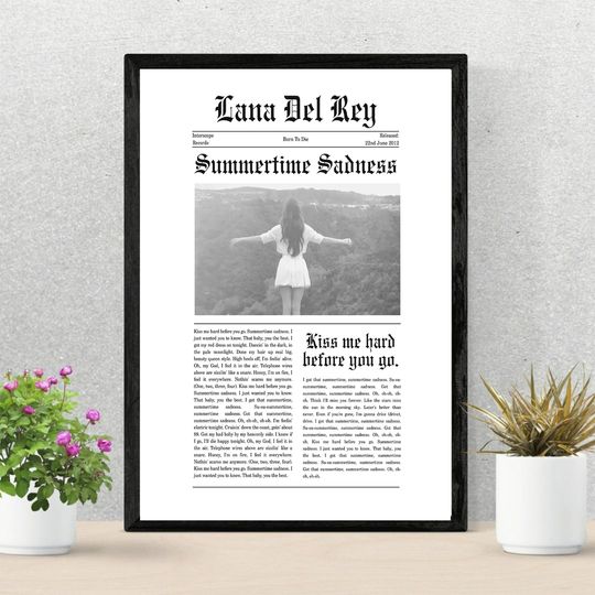 Discover Lana Del Rey Summertime Sadness Style Poster