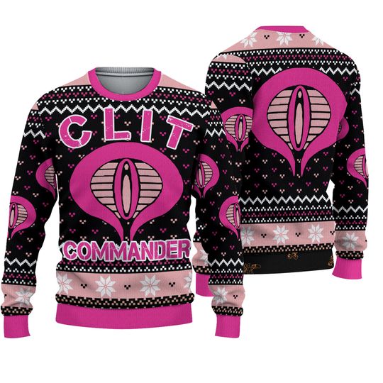 Discover 2022 Clit Commander Ugly Christmas Sweater Unisex Holiday