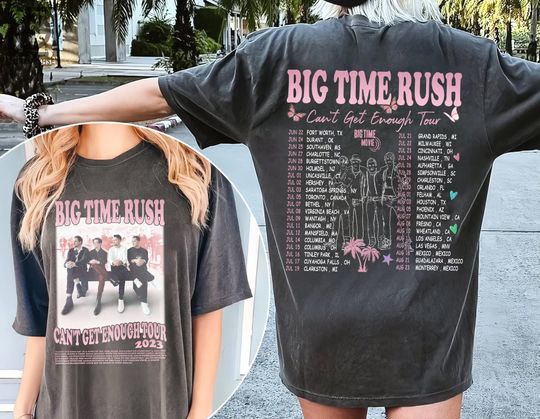 Discover Big Time Rush tour 2023,Big Time Rush Tracklist T Shirt
