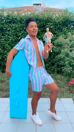 Discover Striped Cosplay Costume, Mens Barb