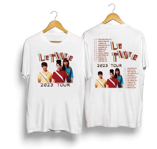 Discover Le Tigre Band Fan 2023 Music Tour T Shirt