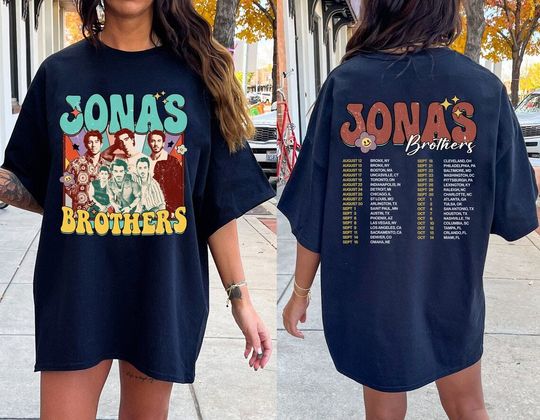 Discover Vintage Jonas Brothers 2023 Music Tour T Shirt