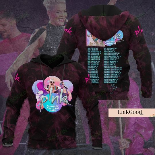 Discover P!Nk Pink Singer Summer Carnival 2023 Tour 3D hoodie