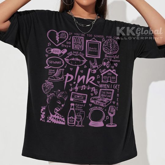 Discover P!nk Summer Carnival 2023, Trustfall Album Tee, Pink Singer Tour, Music Festival Shirt