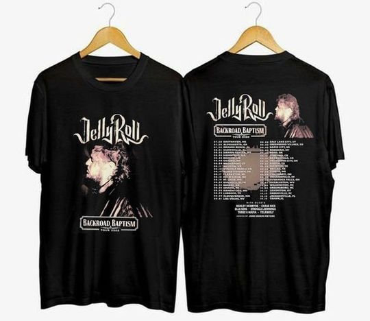 Discover Vintage Jelly Roll 2023 Tour TShirt,Jelly Roll Backroad