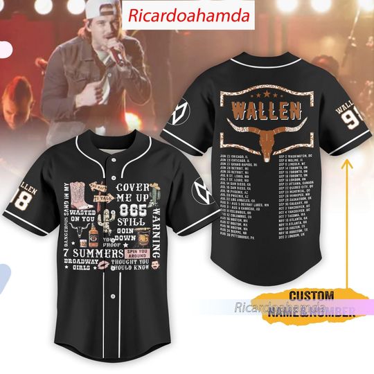 Discover Custom Wallen Baseball Jersey Shirt, Wallen Jersey