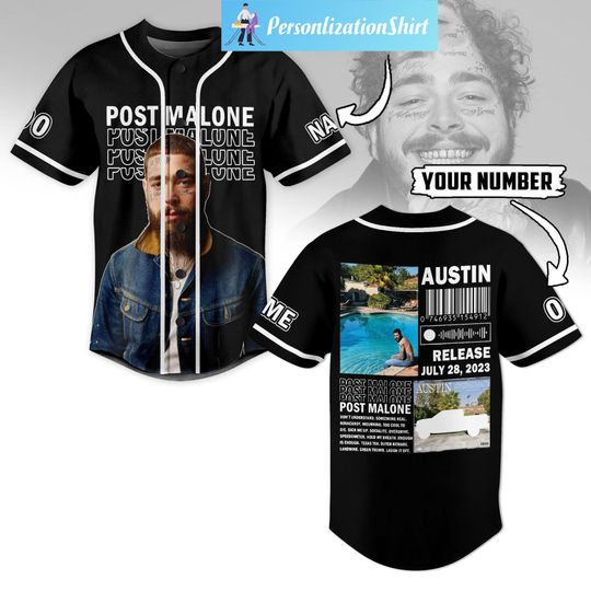 Discover Post Malone Baseball Jersey, Post Malone Jersey