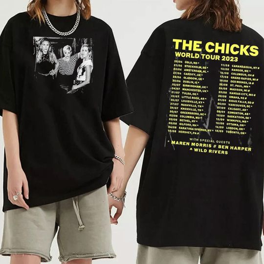 Discover Music Shirt The Chicks World Tour 2023 with Special Guests T-Shirt