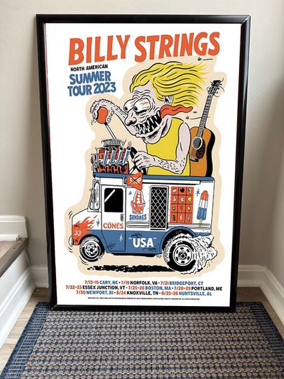 Discover Billy Strings Summer Tour North American 2023 Poster