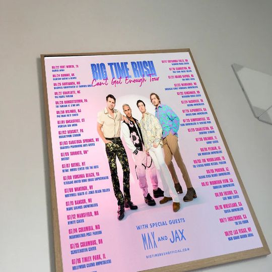 Discover Big Time Rush Concert 2023 Live Tour Dates Poster, Wall Art