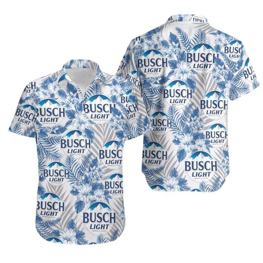 Discover Vintage Hawaiian Shirt, Light Beer Hawaiian shirt, Busch Latte Beer Button Up