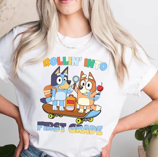 Discover BlueyDad Happy First Day of School Shirt