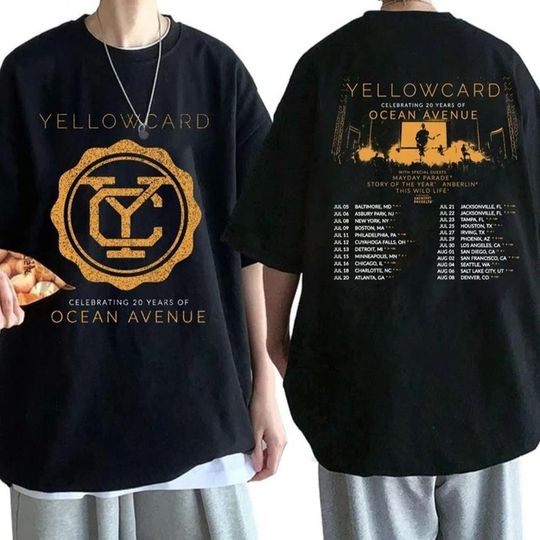 Discover Yellowcard 2023 Tour T-Shirt for Fans