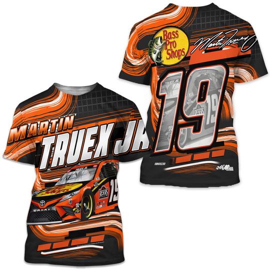 Discover Martin Truex, Jr. #19 Bass Pro Racing Red Sublimated Shirt