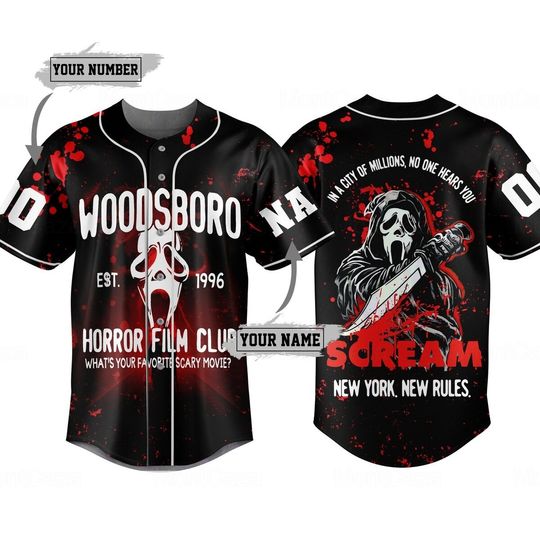 Discover Woodsboro Baseball Jersey, Woodsboro