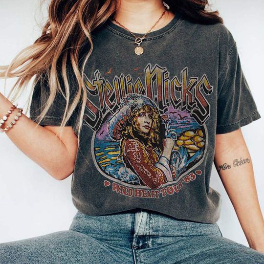 Discover Stevie Nicks Wild Heart Tour 83 Tee, Vintage Stevie Nicks Shirt, Vintage Special Shirt