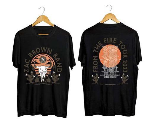 Discover Zac Brown Band 2023 Tour Shirt, Zac Brown Band From The F.ire Tour 2023 Shirt