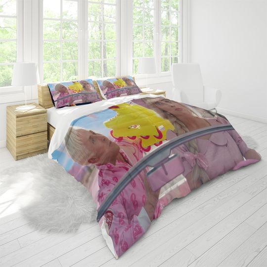 Discover Barbie Printing Three Piece Printed Fashion Pattern Bedding Set