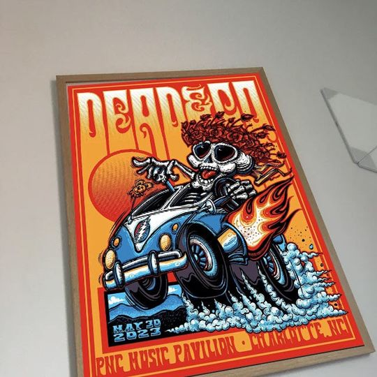 Discover Dead and Company Charlotte NC PNC pavilion 5/3/2023 Poster 2023