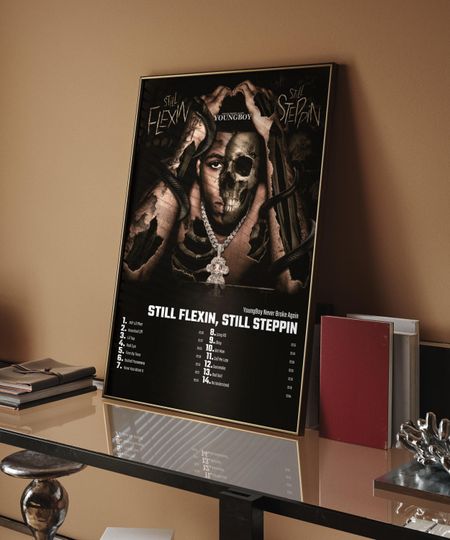 Discover YoungBoy Never Broke Again - Still Flexin Still Steppin Album Cover Poster