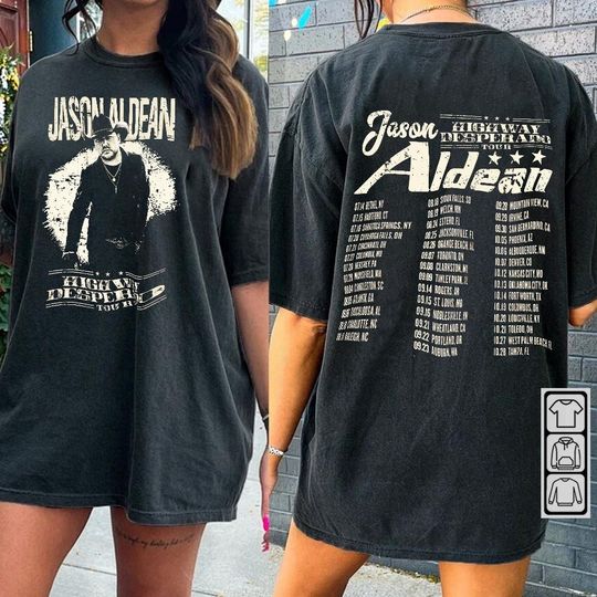 Discover Jason Aldean Music Shirt, Highway Desperado World Tour 2023 Shirt