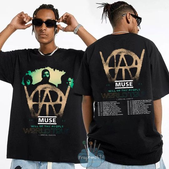Discover Vintage The Muse World Tour 2023 Tour Will of The People T-shirt, The Muse Band Shirt